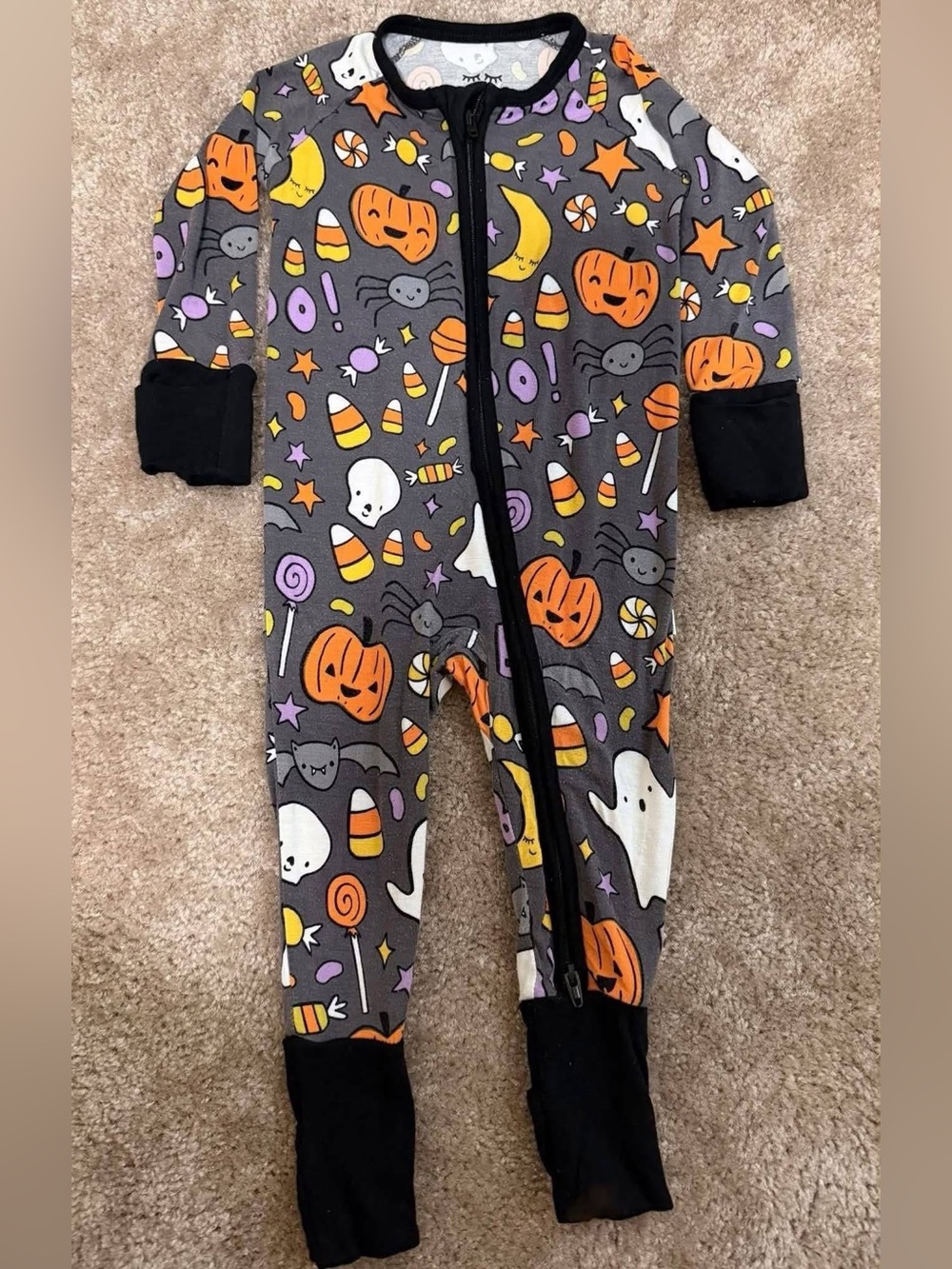 Little Sleepies Halloween Zippy 3/6 months